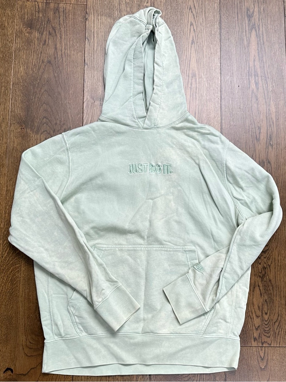 Nike Just Do It Hoodie Pullover Light Green Tie-Die men’s large great condition